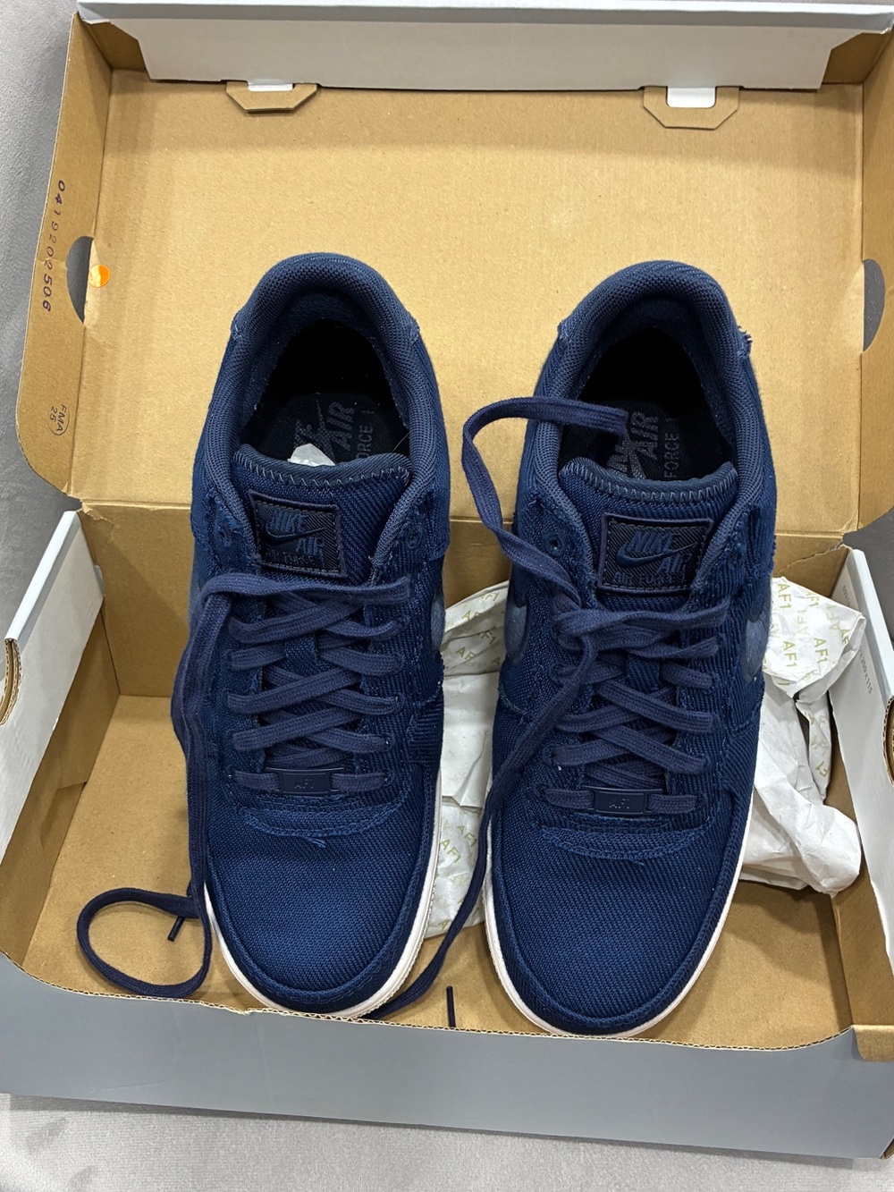 Nike Air Force 1 Low Canvas Midnight Navy Sneakers Men’s 9 / Women’s 10.5